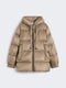 The Cube Down Jacket in Water-Repellent Canvas Brown